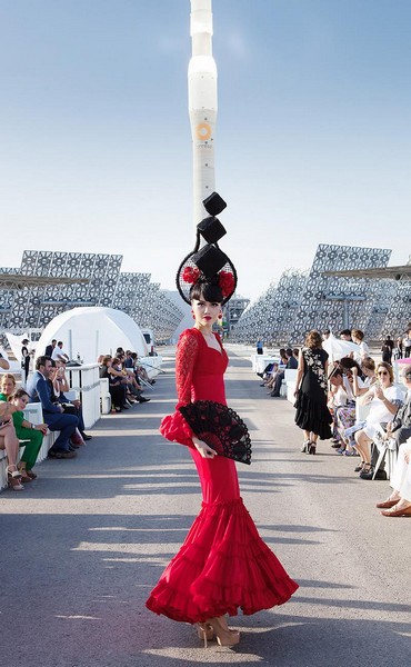 Jessica Minh Anh successfully transformed Spanish solar plant into the world’s newest catwalk despite unexpected weather